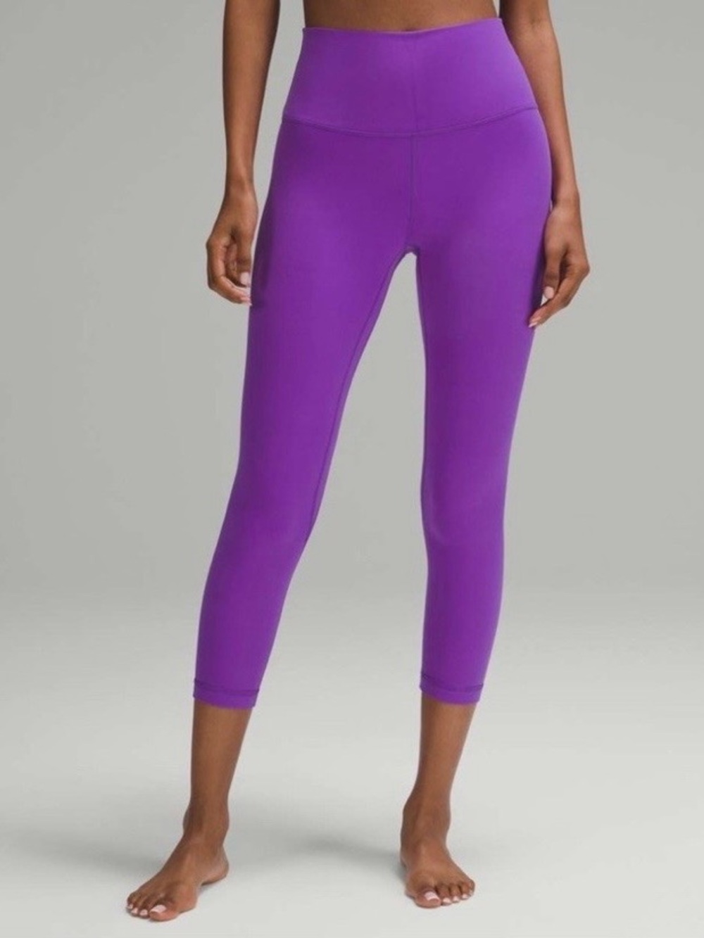 lululemon athletica Cropped Performance Leggings in Vibrant Purple